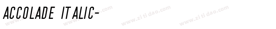 Accolade Italic字体转换